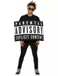 Humoristische vermomming Parental Advisory volwassene