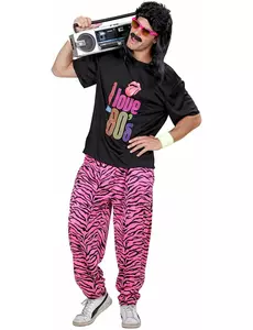 Déguisement jogging I love 80's homme, Taille: Medium/Large