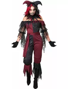 Déguisement joker psychopathe luxe femme, Taille: Large (42/44)