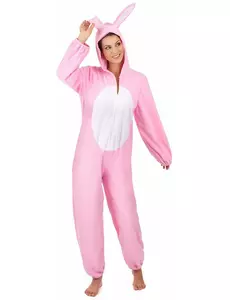 Déguisement lapin rose femme