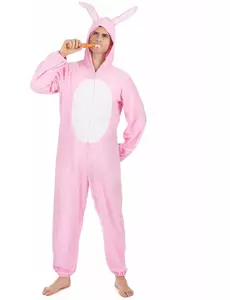 Déguisement lapin rose Homme