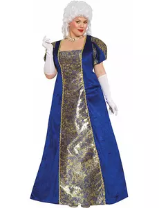 Déguisement marquise bleue femme, Taille: Medium (38–40)