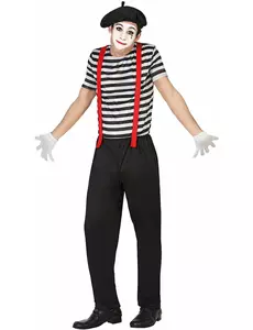Mime outfit voor mannen, Maat: Medium/Large