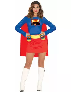 Déguisement Miss Apéro femme, Taille: Medium (38–40)