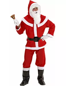 Déguisement Père Noël avec sourcils et barbe luxe homme