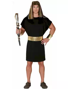 Déguisement pharaon noir et doré homme, Taille: Large (52–54)