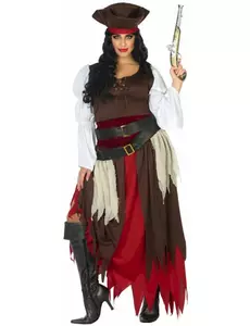 Piratenkostuum voor vrouwen, Maat: X-Large