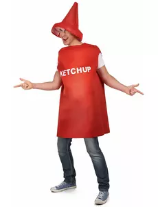 Déguisement pot de ketchup adulte