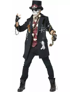 Grote maat voodoo priester kostuum voor mannen