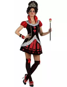 Déguisement reine de coeur élégante femme, Taille: X-Small/Small