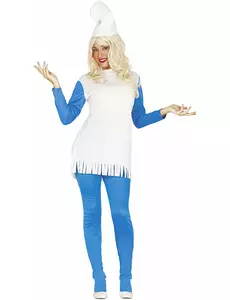 Déguisement robe nain bleu femme, Taille: Large (42–44)