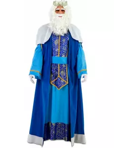Deluxe blauw Melchior Magus Koning kostuum voor volwassenen