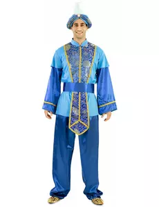 Sultan oosterse goochelaar vermomming blauw volwassene