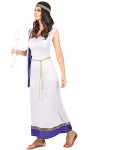 Déguisement Romaine longue violette femme