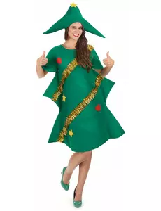 Groen kerstboomkostuum voor vrouwen