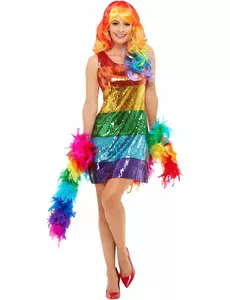 Lovertjes regenboogvermomming voor vrouwen, Maat: Small