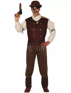 Déguisement steampunk homme, Taille: Medium (48–50)