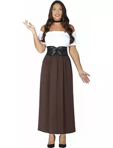 Middeleeuwseherbergier outfit voor dames, Maat: Medium (38–40)