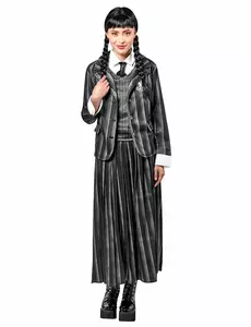 Schooluniform kostuum Wednesday Addams™ voor vrouwen, Maat: Large