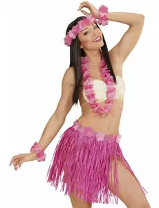 Kit hawaïen rose adulte