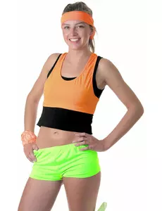 Mini short vert fluo femme