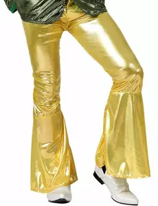 Pantalon disco homme or, Taille: Medium/Large