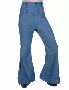 Pantalon disco pattes d'éléphant couleur Jeans homme, Taille: Medium