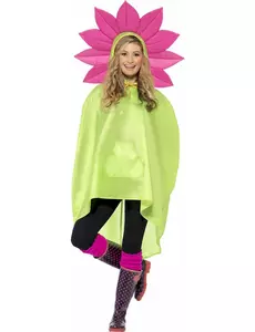 Poncho fleur adulte