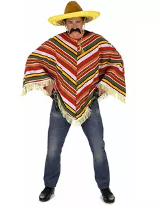 Poncho mexicain adulte