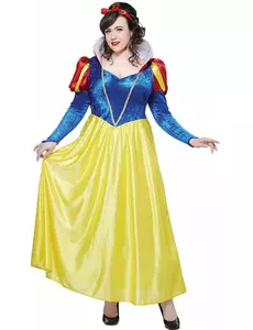Costume Blanche Neige grande taille pour femme jaune et bleu, Taille: XXX-Large (48/50)
