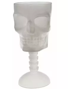 Verre tête de mort phosphorescent 18 cm