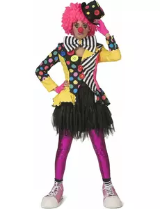 Veste clown multicolore femme, Taille: Medium/Large