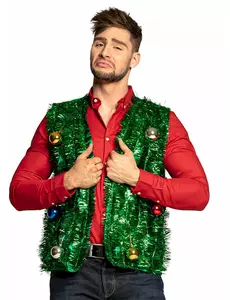 Kerstboomjasje met groene bolletjes voor volwassenen