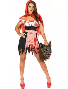 Zombie roodkapje outfit voor vrouwen, Maat: X-Large