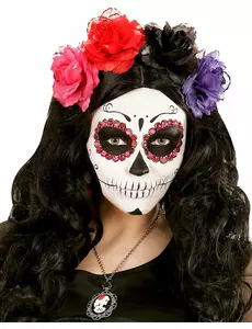40 Strass roses et rouges adulte Dia de los muertos