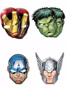 6 masques en carton Avengers Mighty ™