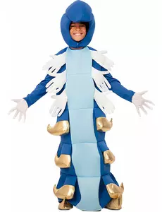 Déguisement Chenille bleue enfant, Taille: 5–6 ans (105–121 cm)