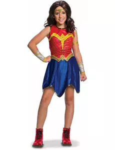 Klassiek Wonder Woman Justice League™ kinderkostuum, Maat: 3–4 jaar (90 tot 104 cm)