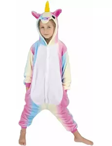 Déguisement combinaison licorne arc-en-ciel enfant, Taille: 4–6 ans (110 cm)