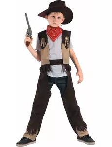 Rodeo cowboy kostuum voor jongens, Maat: 3–4 jaar (92–104 cm)