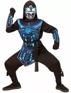 Déguisement cyber ninja lumineux et sonore enfant, Taille: 5–7 ans (128 cm)