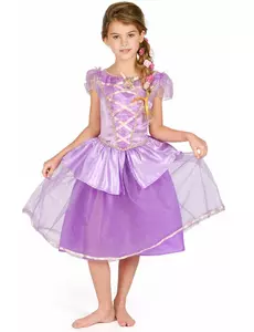 Rapunzel™ deluxe vermomming meisje, Maat: 7–8 jaar (124–136 cm)