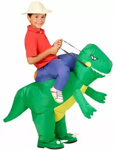 Opblaasbaar dinosaurus kostuum voor kinderen