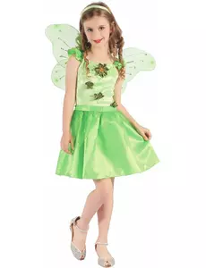 Déguisement fée verte fille, Taille: 3–4 ans (92–104 cm)