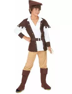 Déguisement garçon des bois marron et beige, Taille: 4–6 ans (110–120 cm)