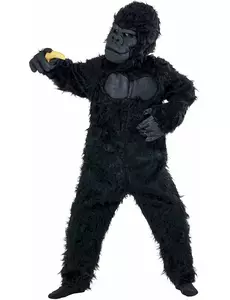 Gorillakostuum voor kinderen, Maat: 10–12 jaar (148 cm)