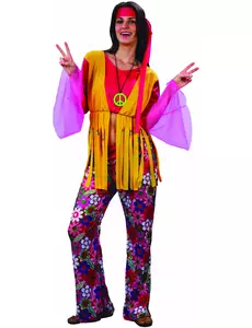 Déguisement hippie femme, Taille: Small