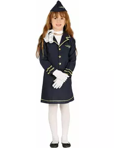 Déguisement hôtesse de l'air enfant, Taille: 3–4 ans (95–105 cm)