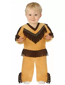 Zandkleurig indianen pak voor baby's, Maat: 12–18 maanden (82–88 cm)