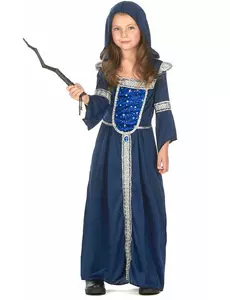 Déguisement magicienne bleu nuit fille